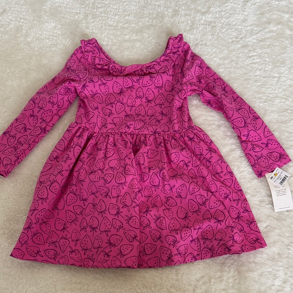 NWT Tea Collection Strawberry Ruffle Dress 🍓